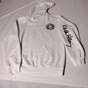 Keith Haring Unity Circle Adult Size Small Pullover Hoodie MISSING DRAWSTRING